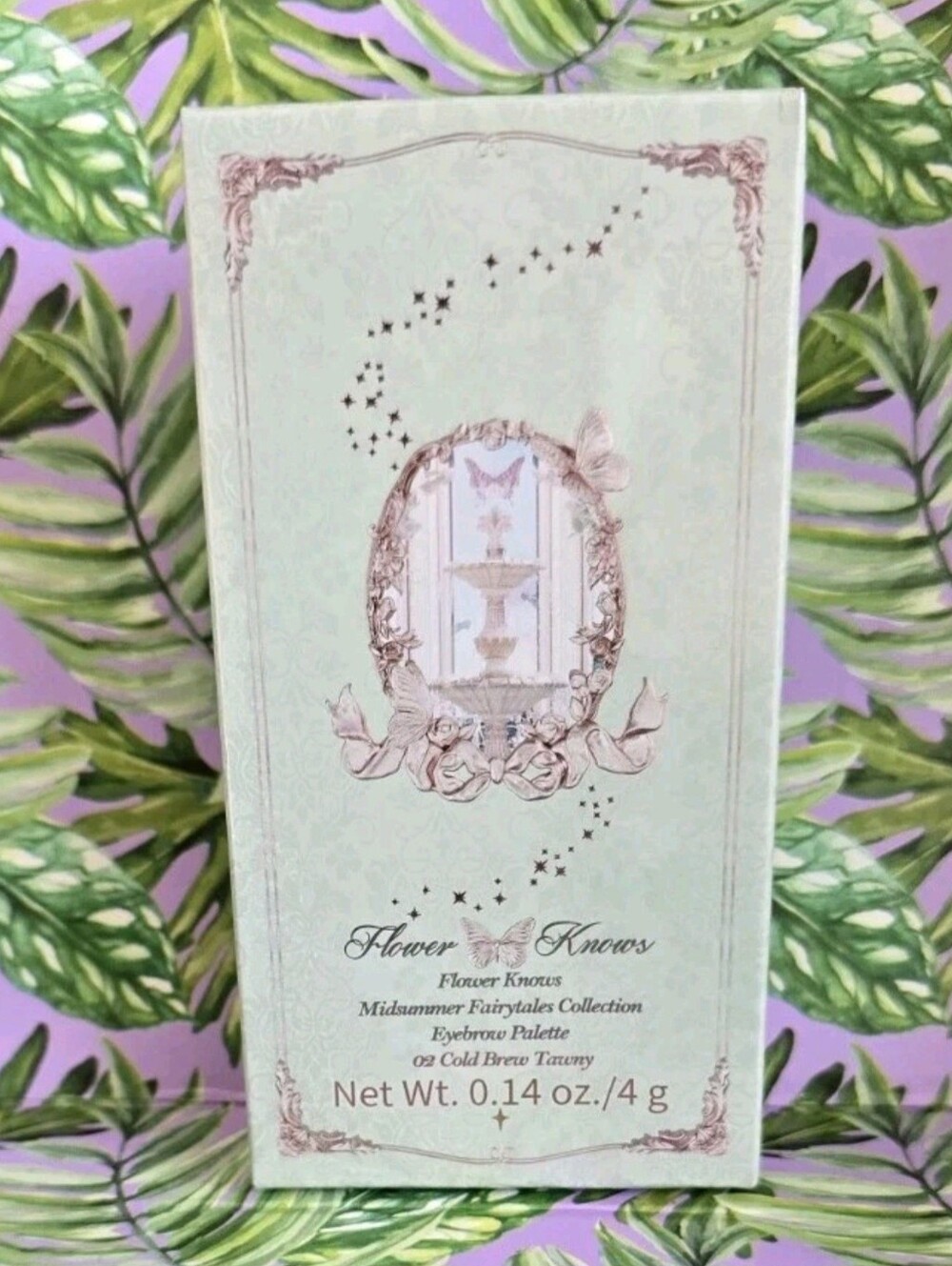 Flower Knows Midsummer Fairytales 3 Eyebrow Palette #02 Cold Brew Tawny 4g. NWB